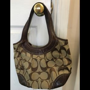 Authentic Coach Bag tan brown leather straps